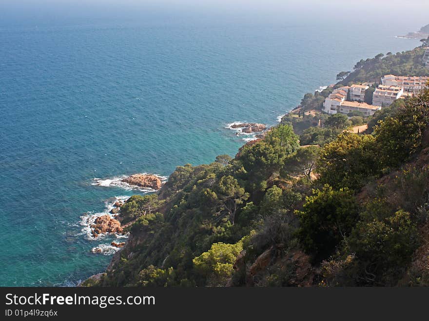 Typical mediterranean sea coast in Costa Brava, Spain