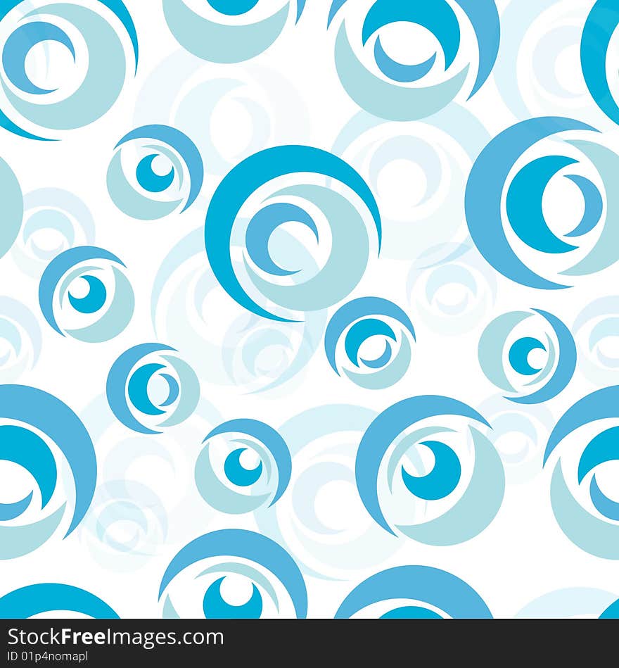 Light blue seamless pattern with circles