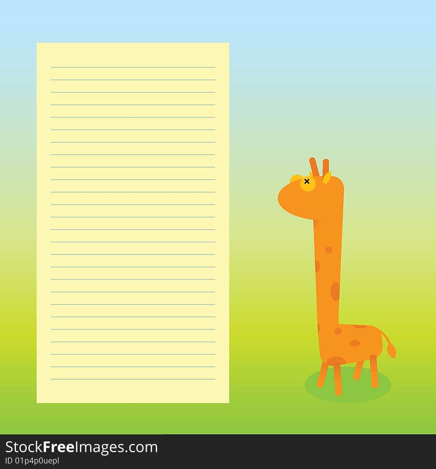 Sheet Vector Giraffe