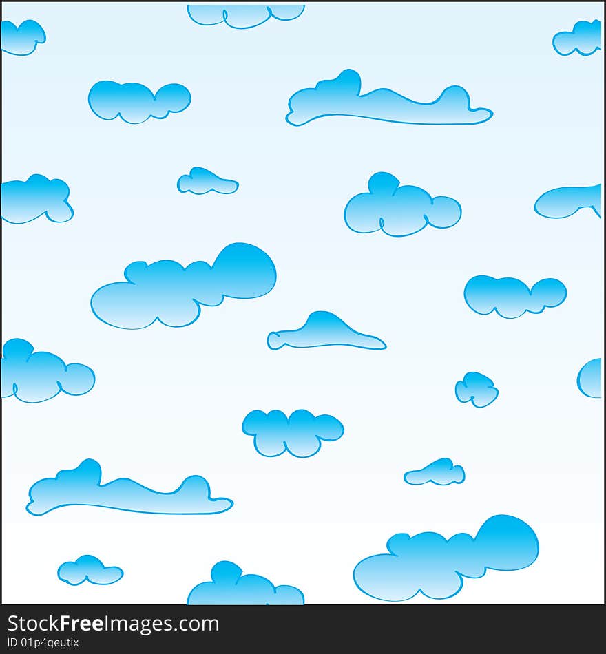 Seamless clouds pattern