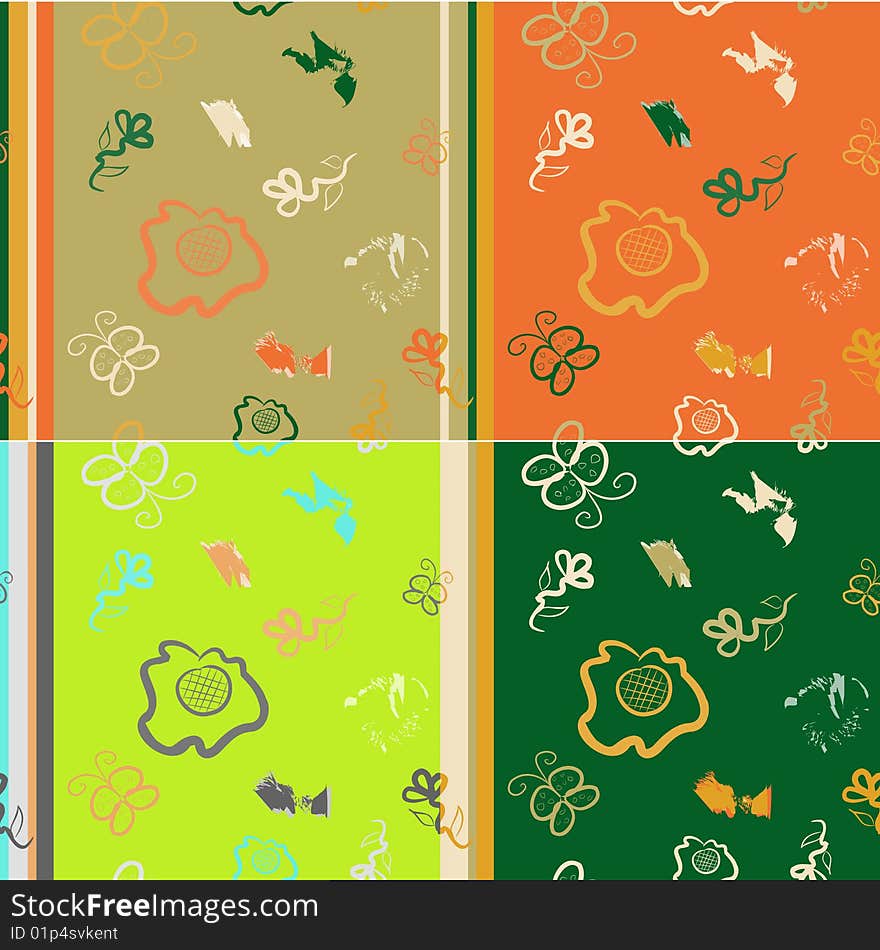 Seamless Pattern Imitation Of Children S Drawings