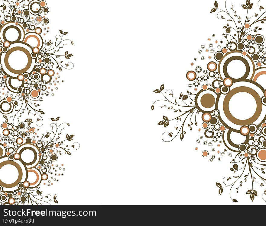 The vector illustration contains the image of floral background