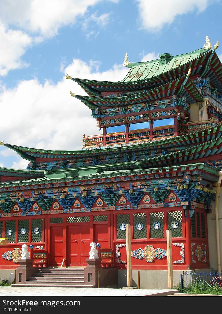 Temple in buddhist university monastery. Temple in buddhist university monastery.