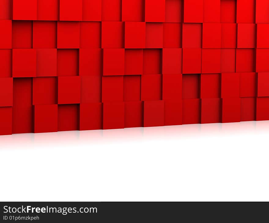 Box wall background , extrude box, isolating