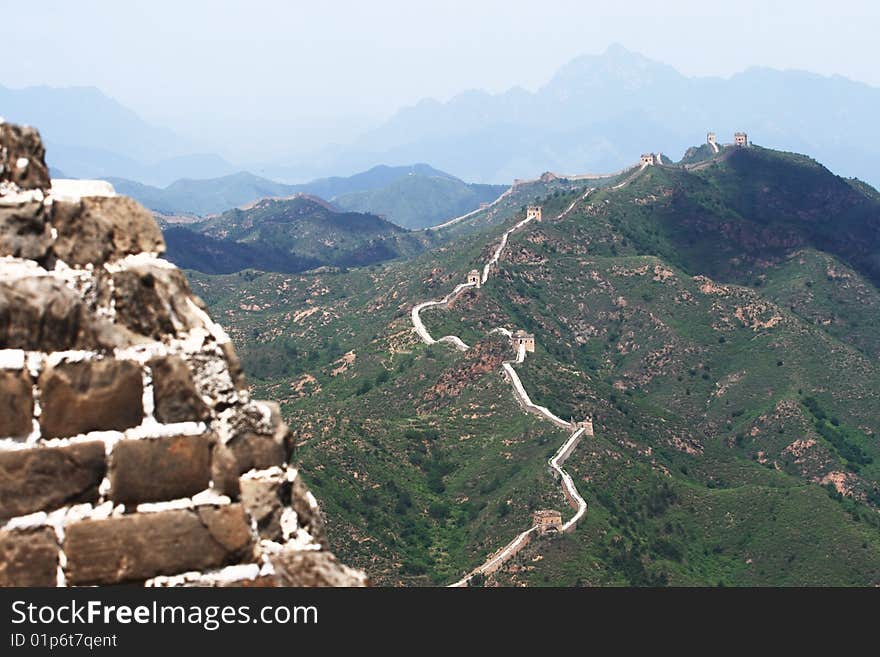 The great wall in China