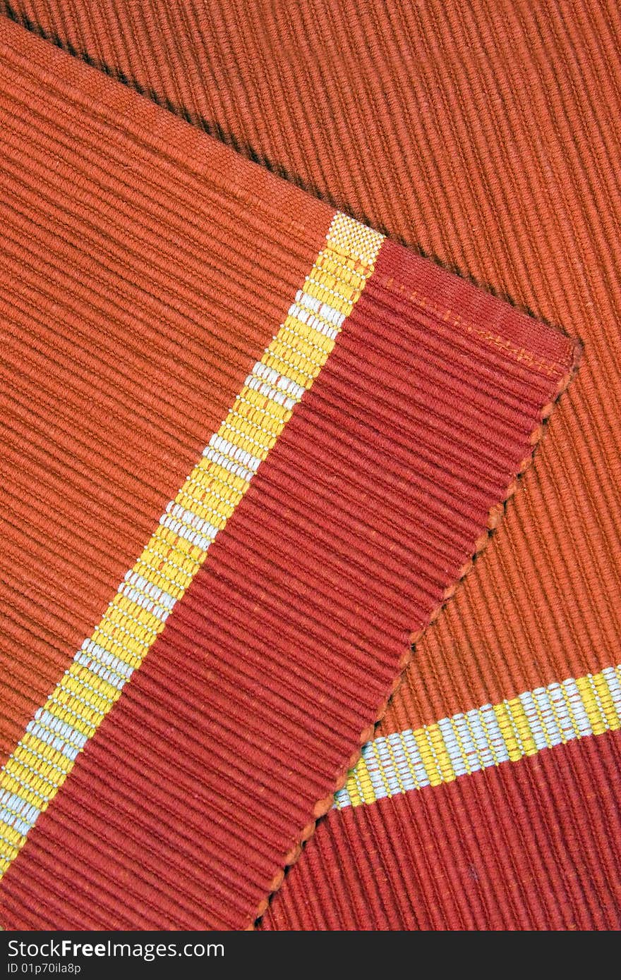 Cloth towel with embroidery and decoration