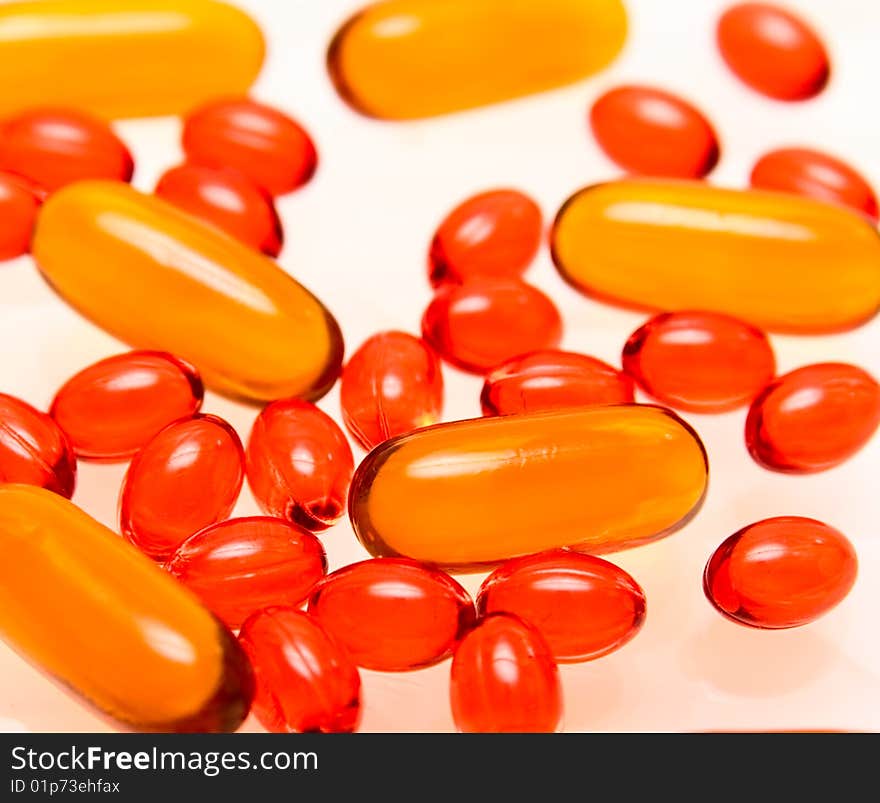 Medicine capsules background