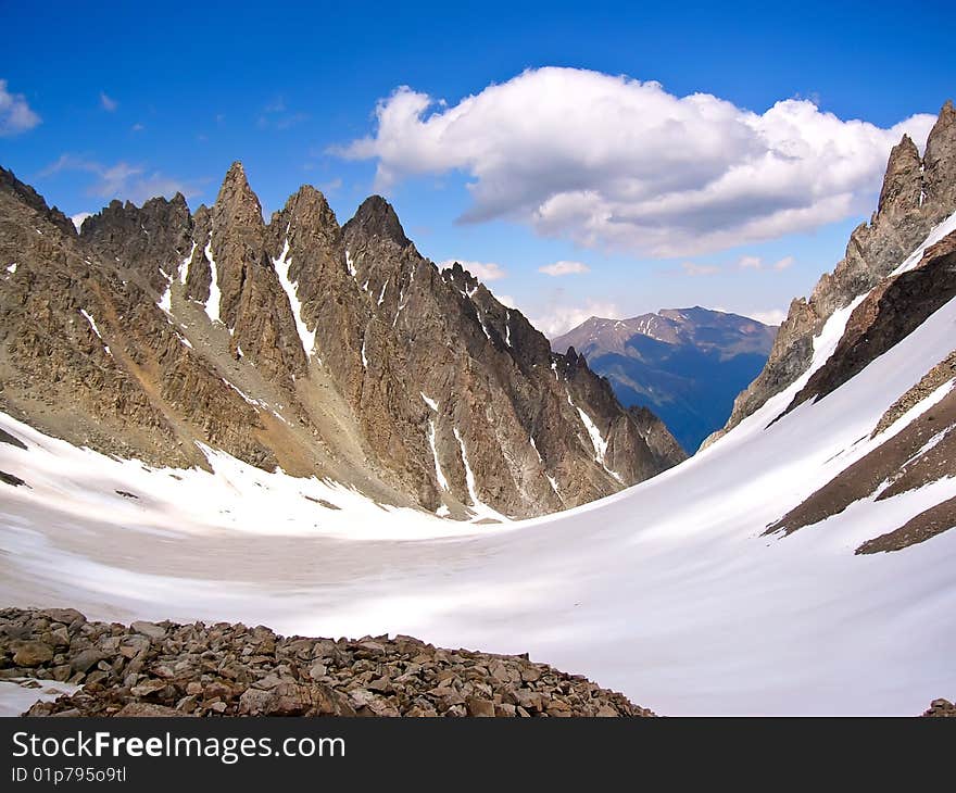 High Mountains In Winter