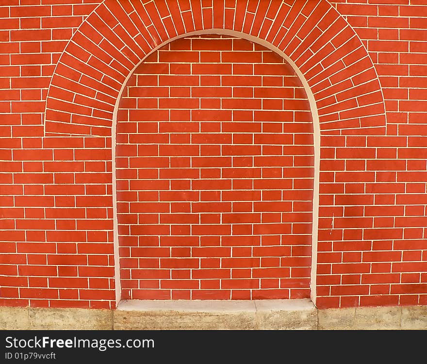 Wall of brick