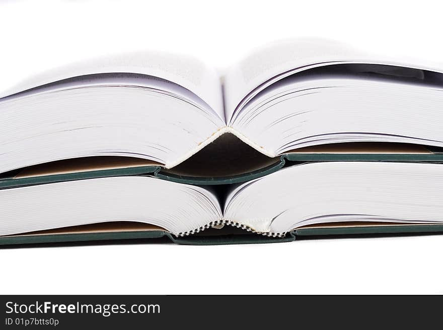 Books on a white background