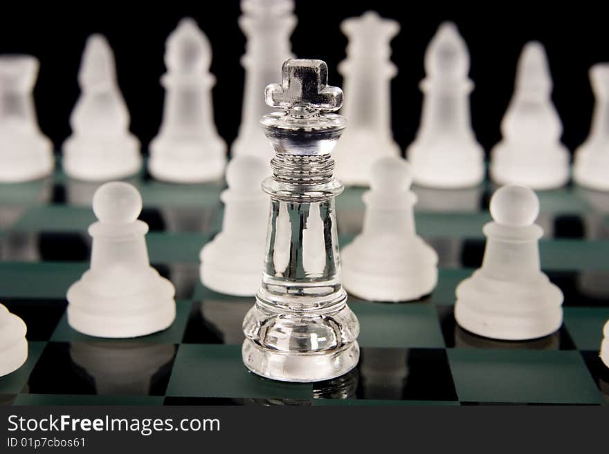 Chess pieces making up the team. Chess pieces making up the team