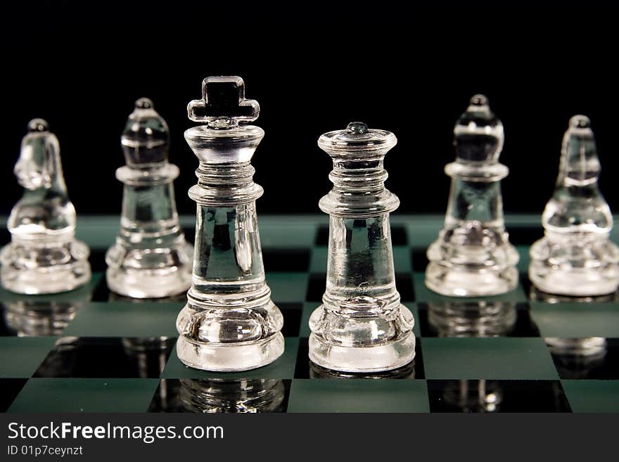 Chess pieces making up the team. Chess pieces making up the team