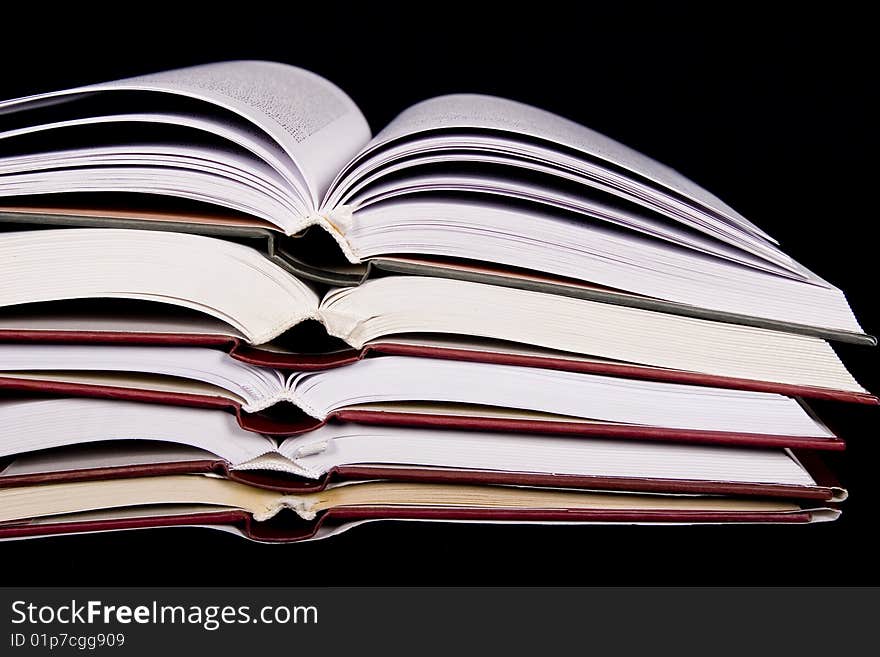 Books on a white background