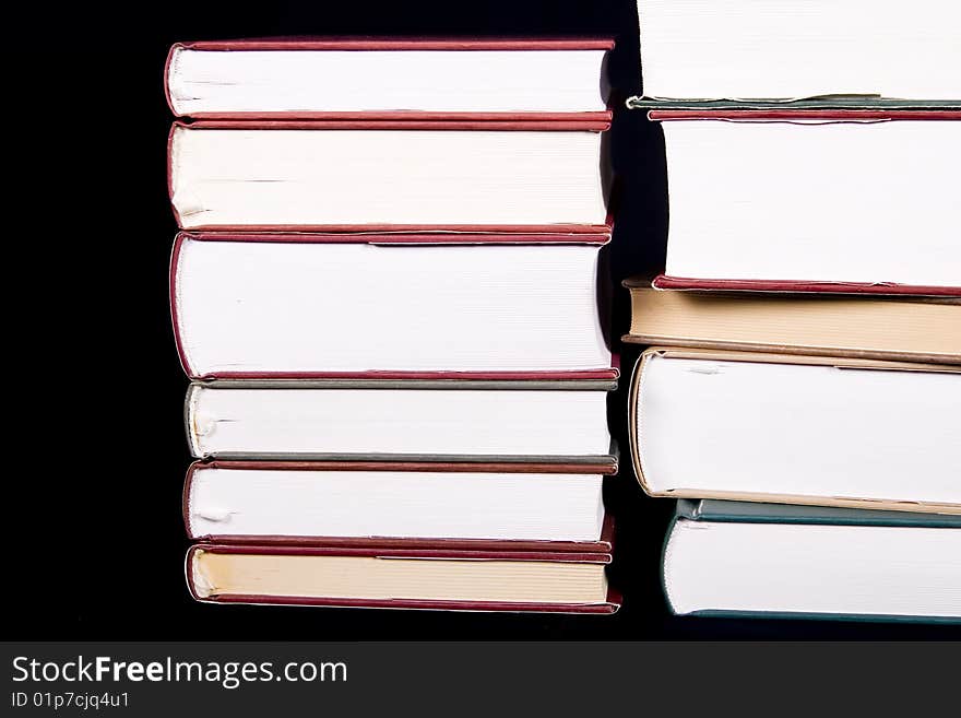 Books on a white background