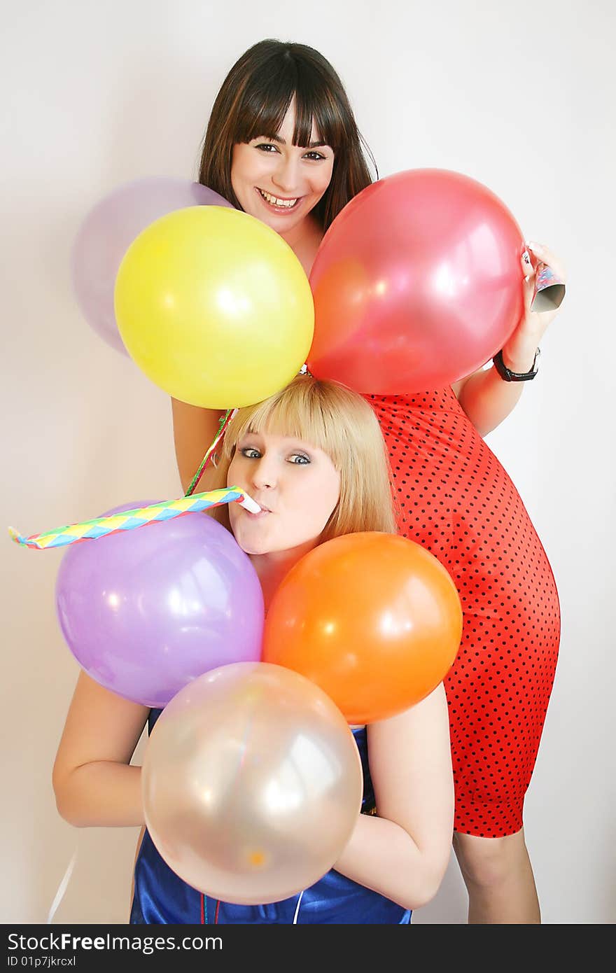 Two Woman Celebrating Birthday