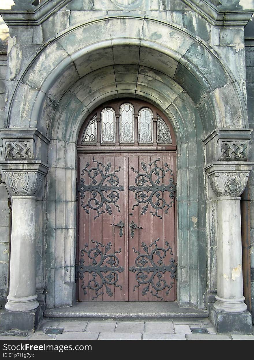 Entrance to an evangelical church