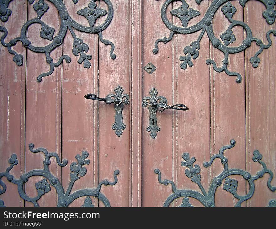 Decorated door.