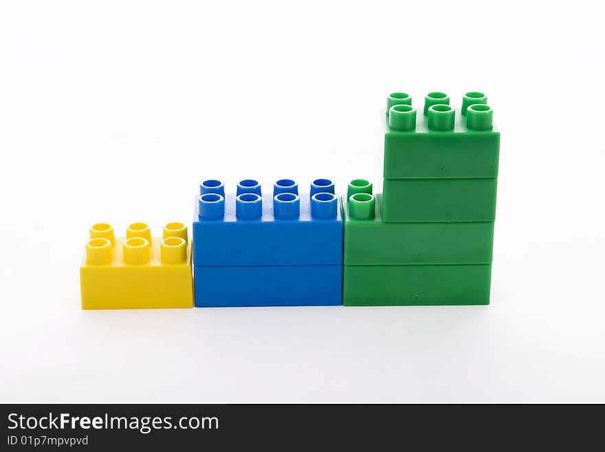 Plastic toy bricks