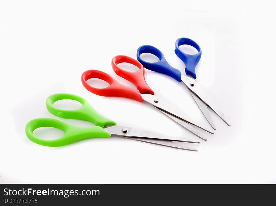 Scissors  tools stainless scissors on white background