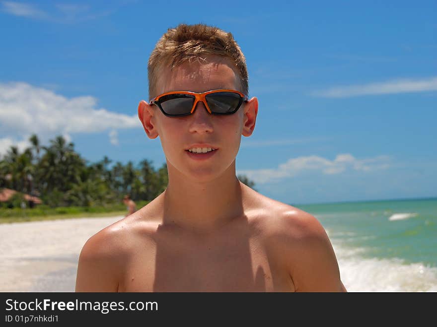 Teen on the beach