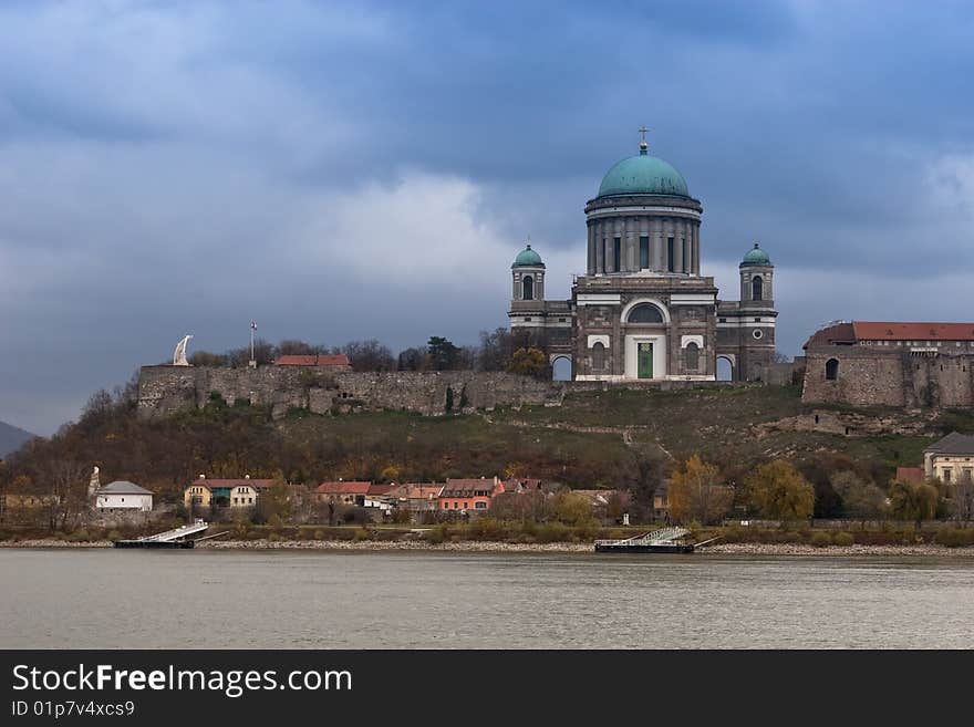 View of the Basilica in Esztergom, Hungary