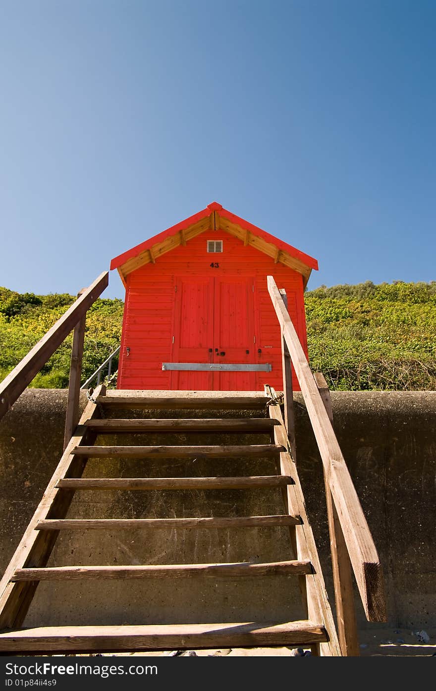 Red Beach Hut