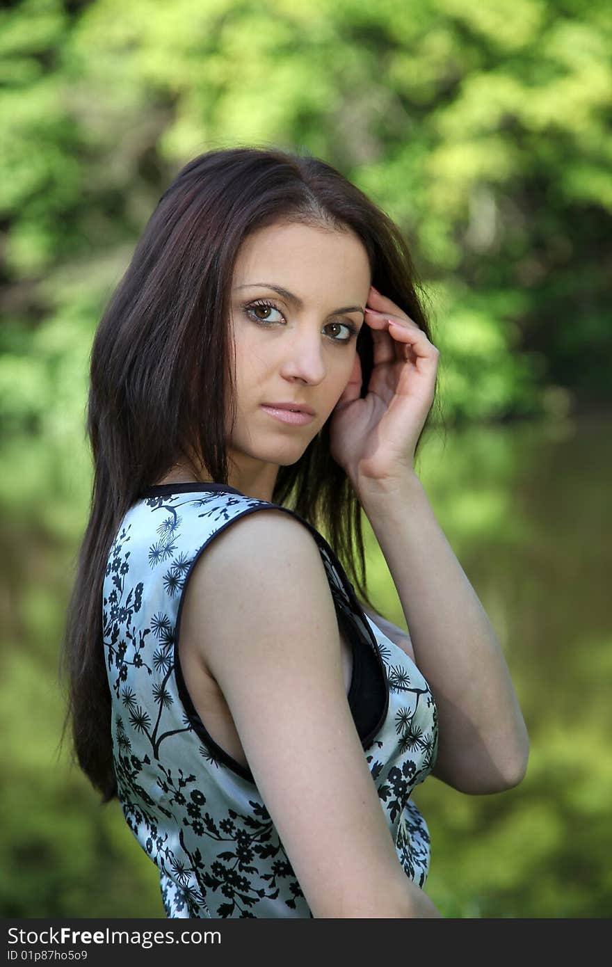 Portrait of young beautiful woman