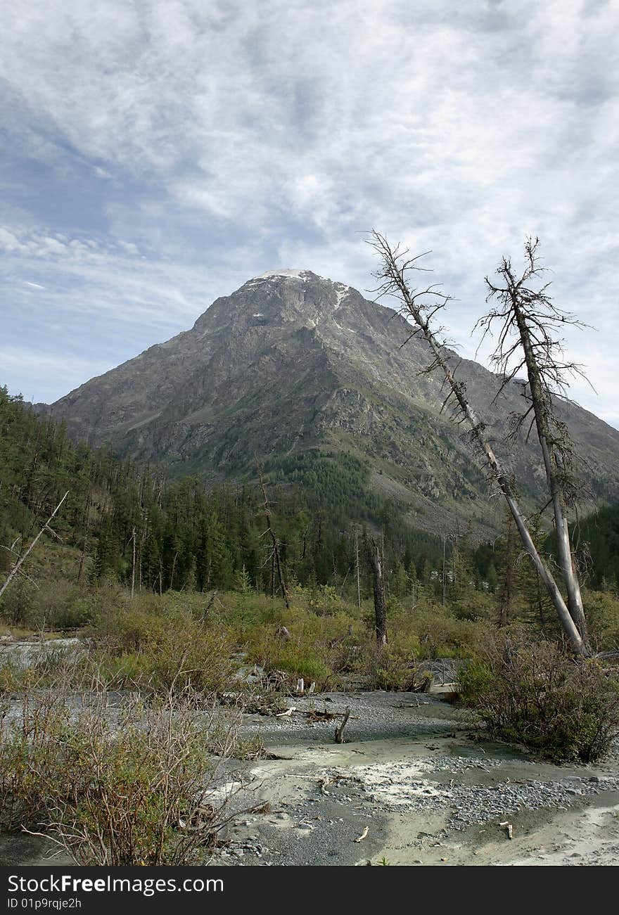 Russia, Mountain Altai, area the Katunsky ridge, a river Kucherla watershed.  . Russia, Mountain Altai, area the Katunsky ridge, a river Kucherla watershed.