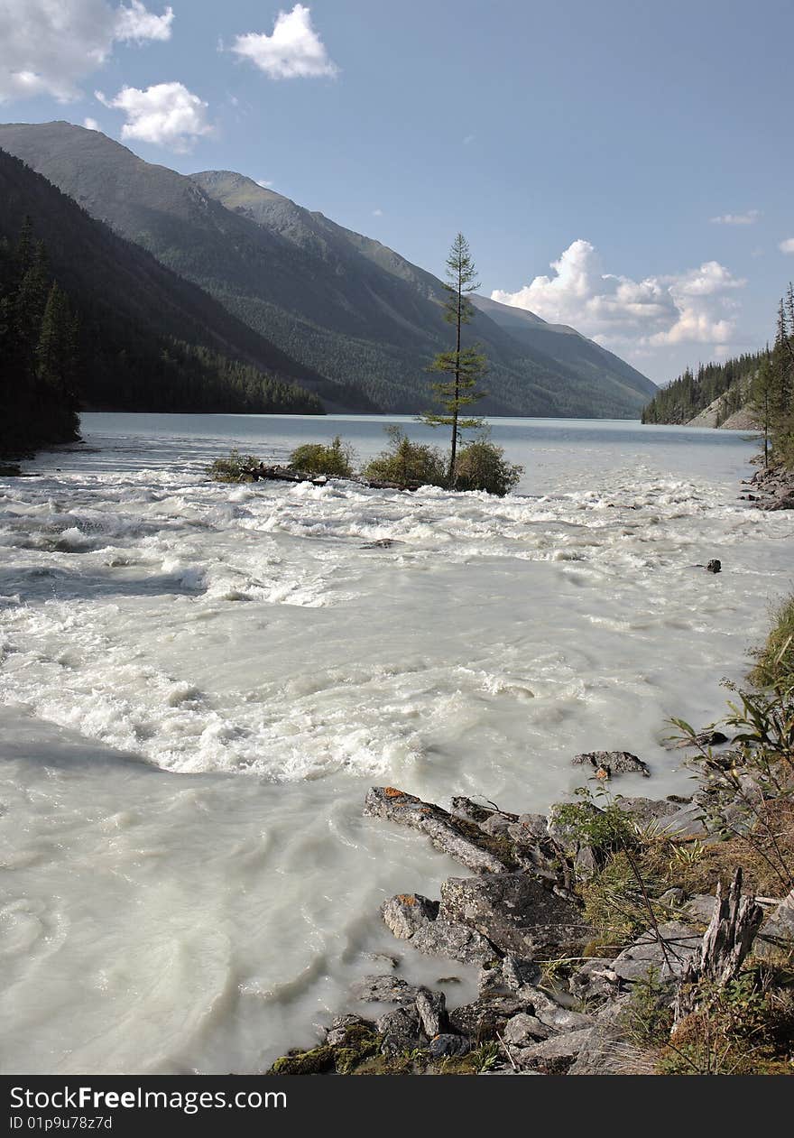 Russia, Mountain Altai, area the Katunsky ridge, a river Kucherla watershed.