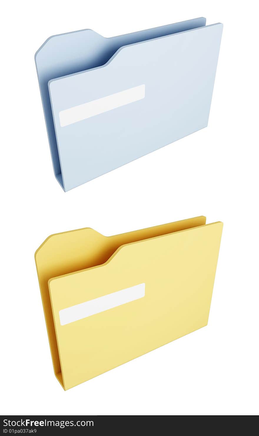 blue and yellow folder (3d rendering). blue and yellow folder (3d rendering)