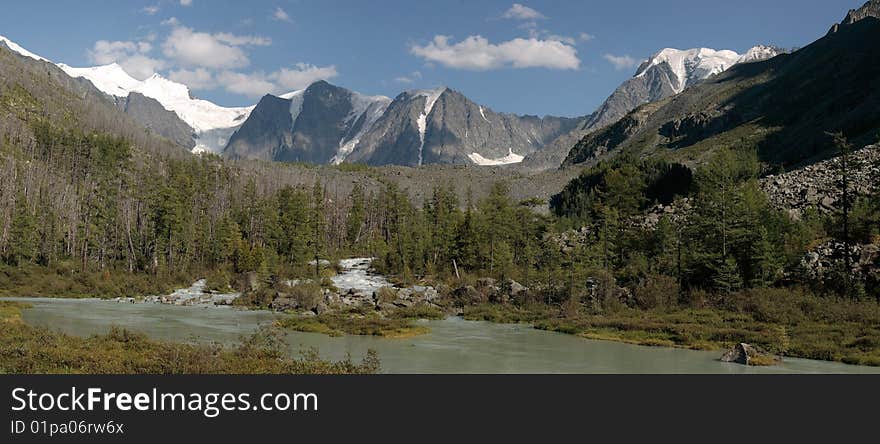 Russia, Mountain Altai, area the Katunsky ridge, a river Kucherla watershed, glacier Myushtu-Ayry. Photo session since 27 July on August 5 2008. Russia, Mountain Altai, area the Katunsky ridge, a river Kucherla watershed, glacier Myushtu-Ayry. Photo session since 27 July on August 5 2008.