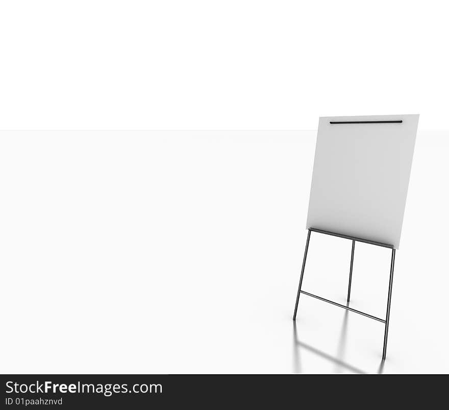 Board for Presentation on white background. Board for Presentation on white background