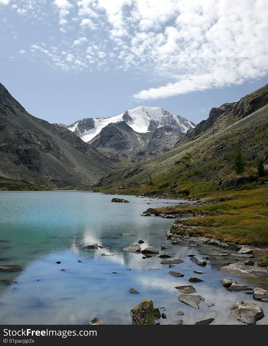 River valley the Small Kulagash, a watershed of the river a Kucherla. A Katunsky ridge, Mountain Altai. 21 - on July, 28th 2008. River valley the Small Kulagash, a watershed of the river a Kucherla. A Katunsky ridge, Mountain Altai. 21 - on July, 28th 2008.