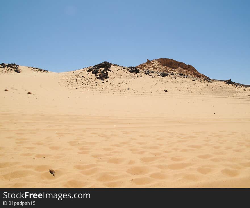 Landscape of the desert in Egypt