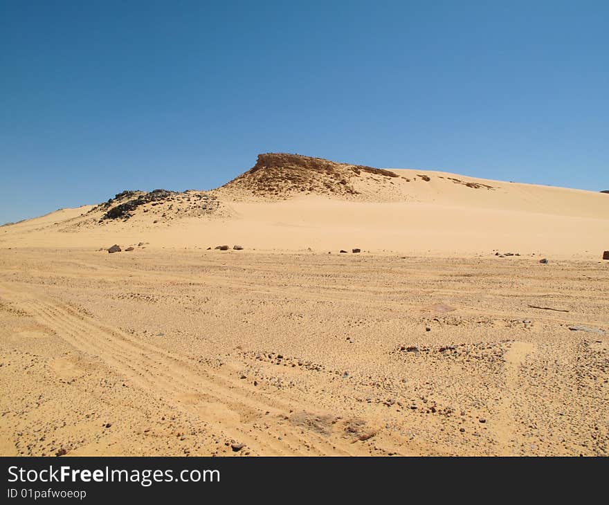 Landscape of the desert in Egypt