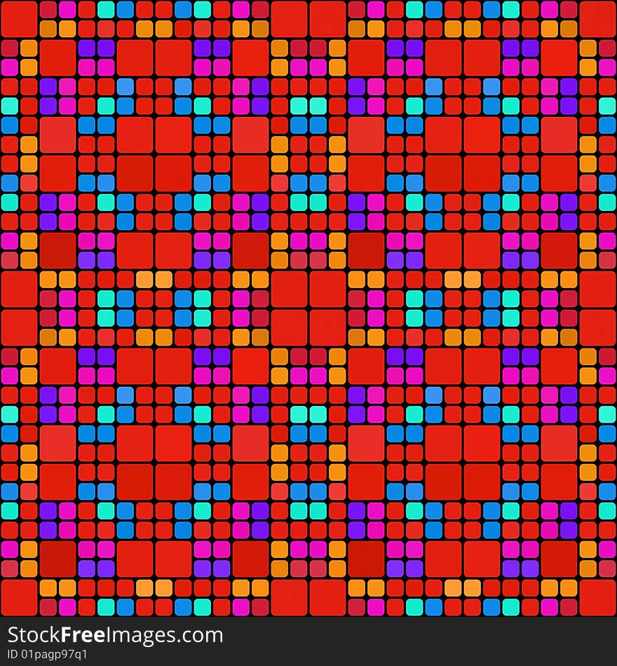 Red squares pattern