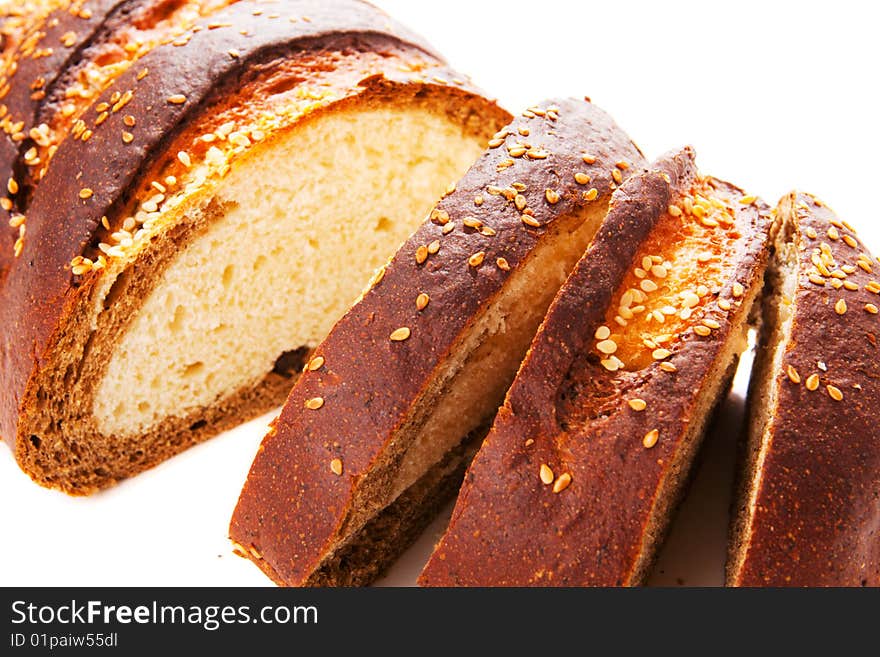 Slices of rye and wheat bread