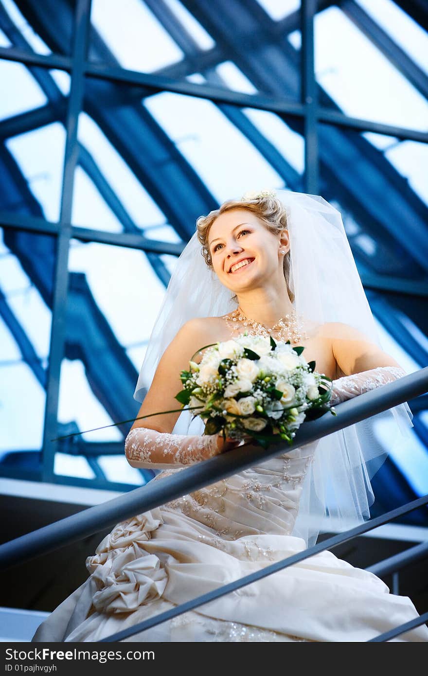 Bride under the glass ceiling. Bride under the glass ceiling