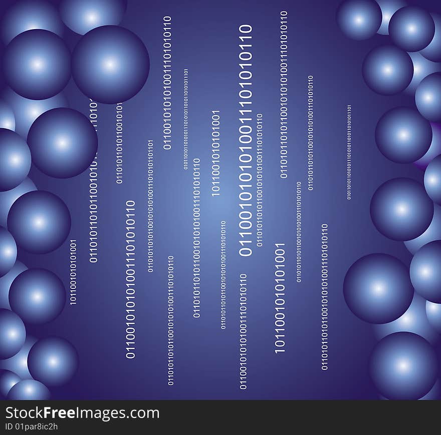 Binary digital background. vector illustration. Binary digital background. vector illustration.