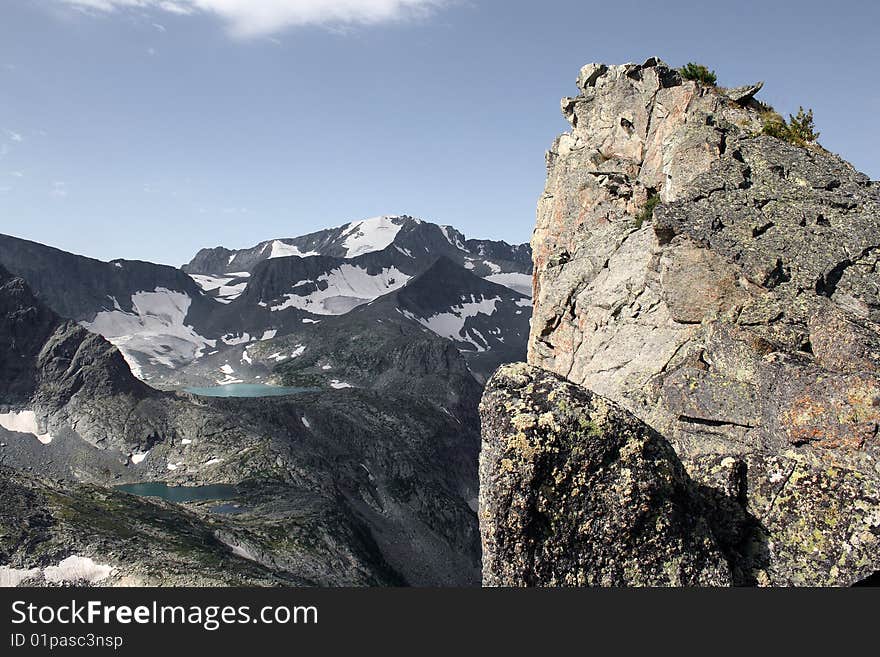 In the world of rocks and lakes.