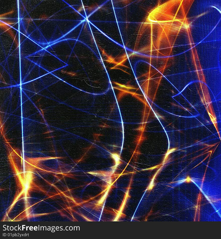 Luminous filaments, abstract fantasy, illustration, can be used as a background