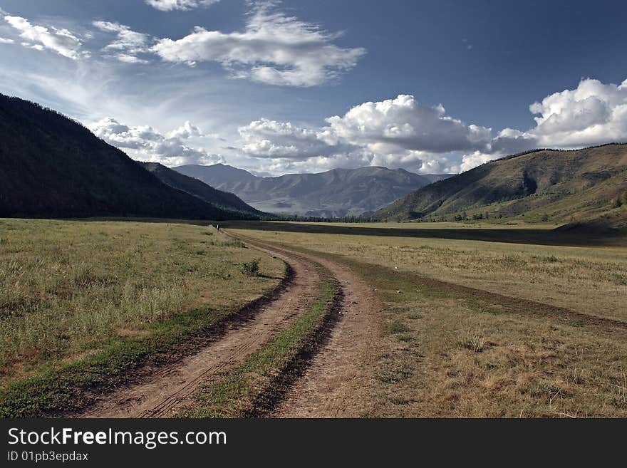 Road on a valley.