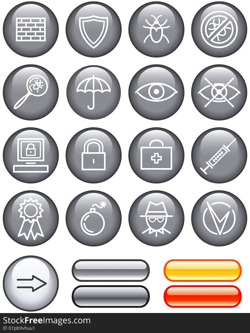 Web Icons Set - Safety (Vector)