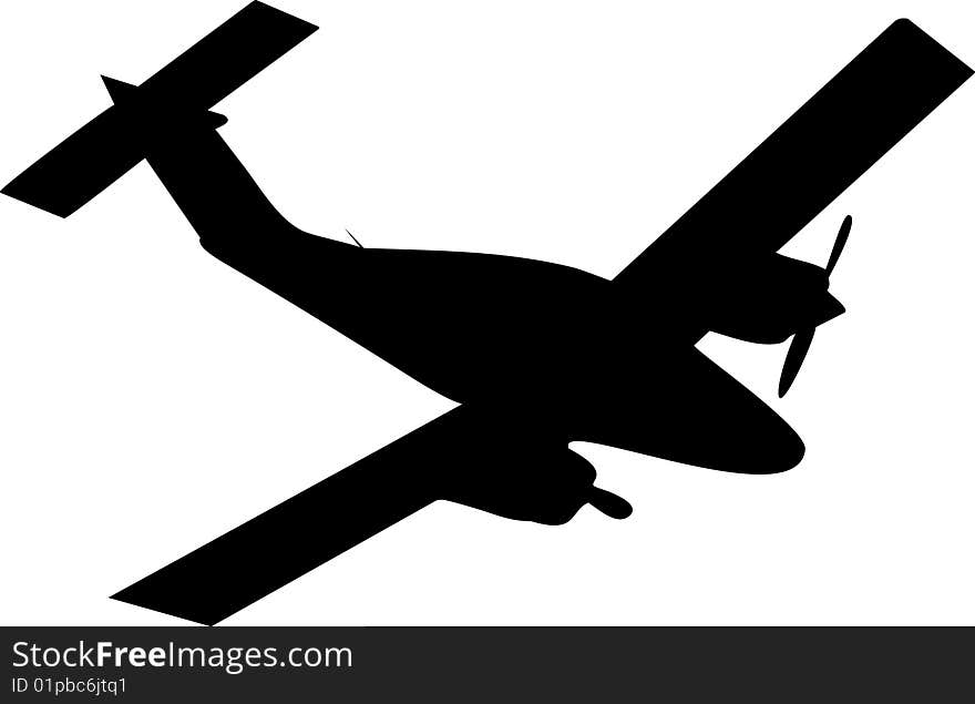 Illustration of an airplane flying. Illustration of an airplane flying