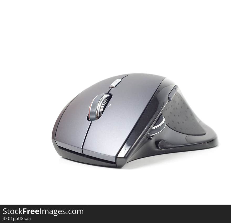 Computer mouse against a white background.