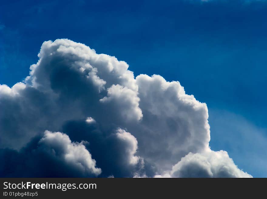 The bright sky with clouds. The bright sky with clouds