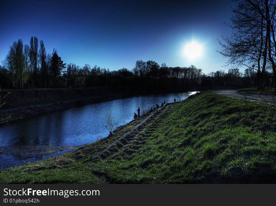 Awesome landscape - dark sunshine in the sky - 20 megapixels