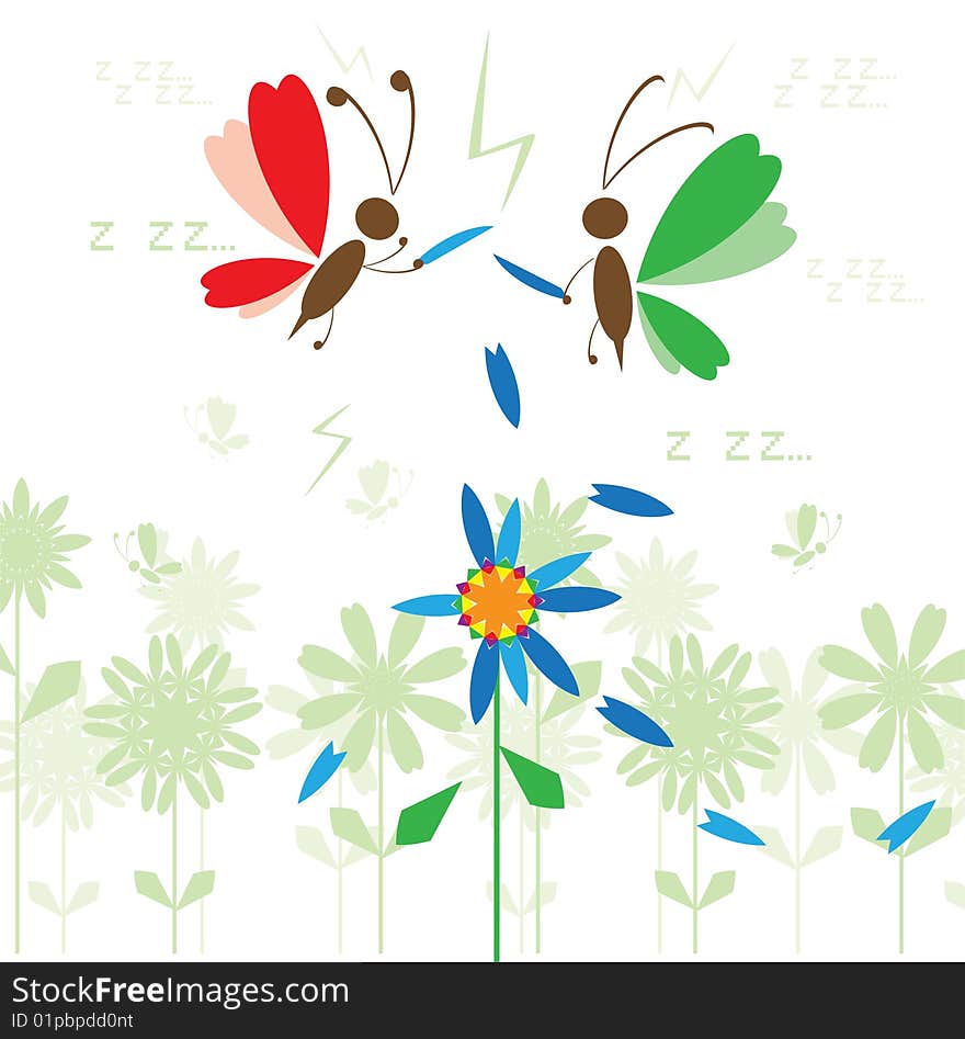 Summer background for your design, vector illustration