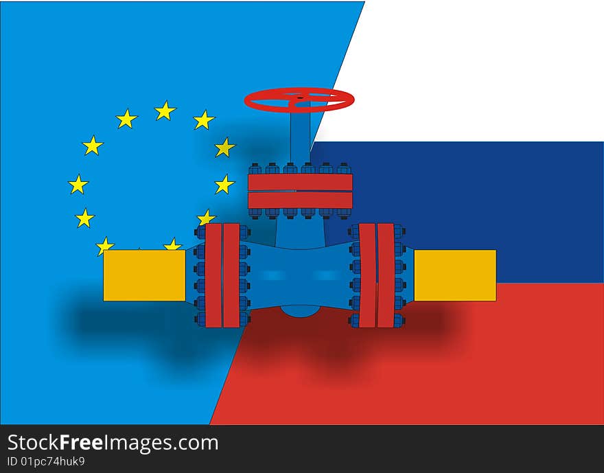 Gas pipe between Russia and Europe