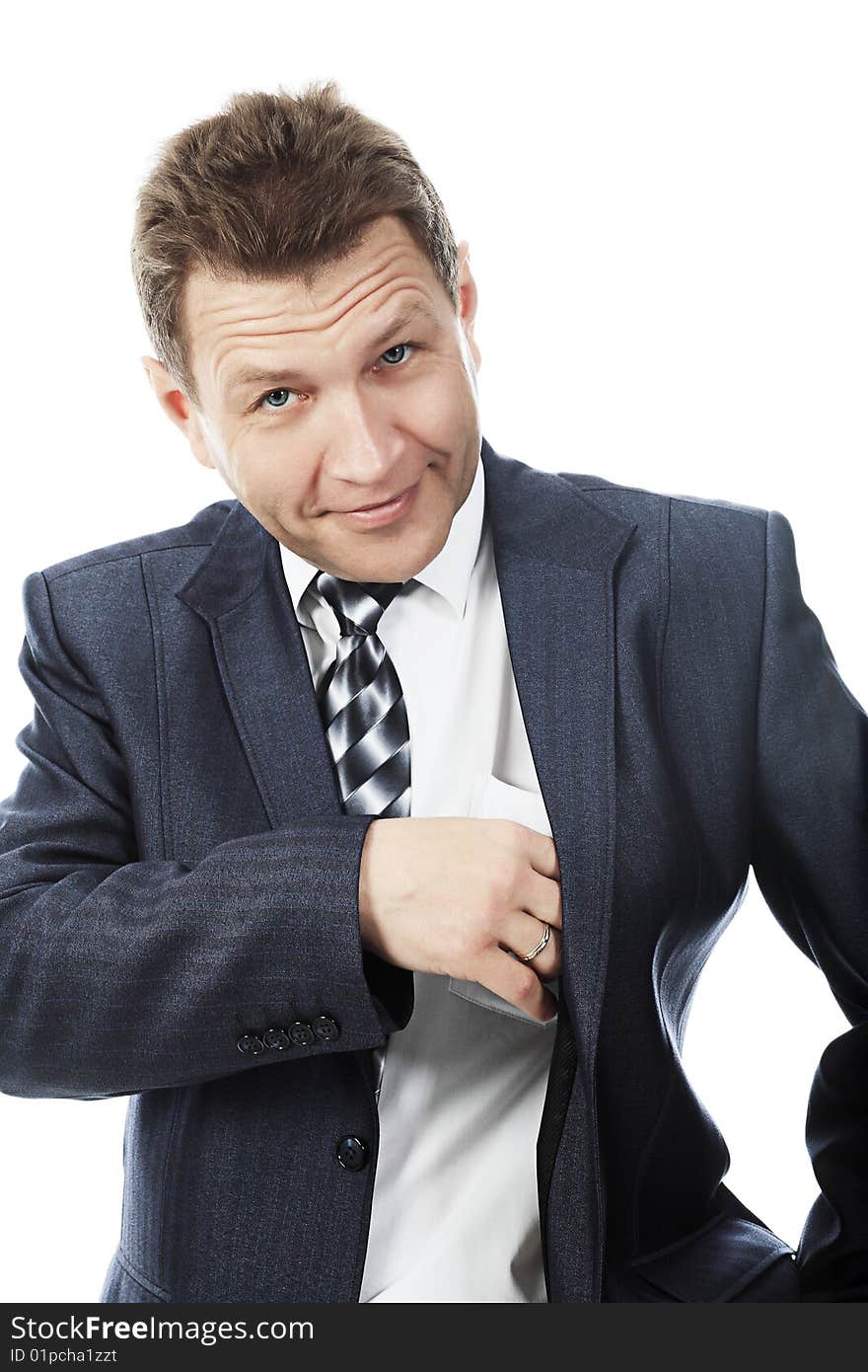 Portrait of a middle aged businessman. Shot in a studio. Portrait of a middle aged businessman. Shot in a studio.